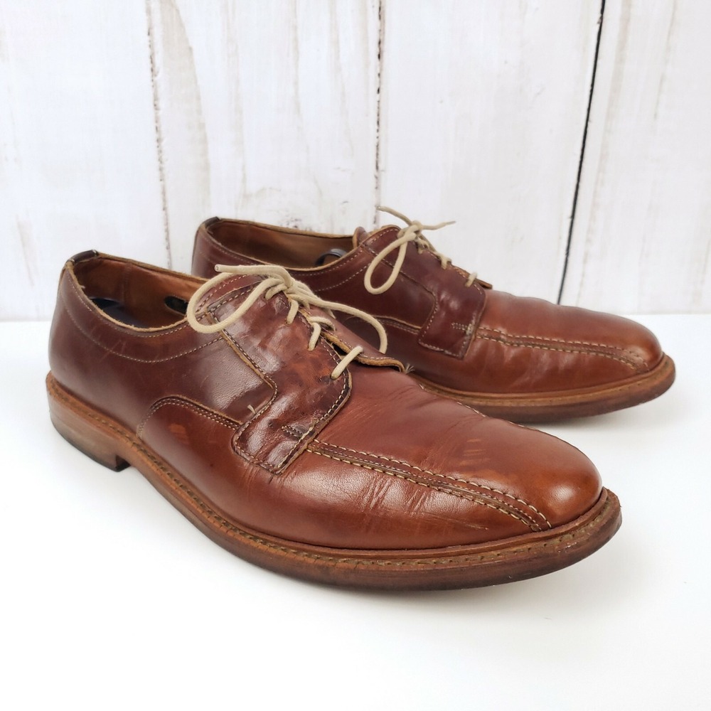Allen Edmonds Bruce 0884 Brown Leather Bicycle Toe Oxfords Mens 11.5 D